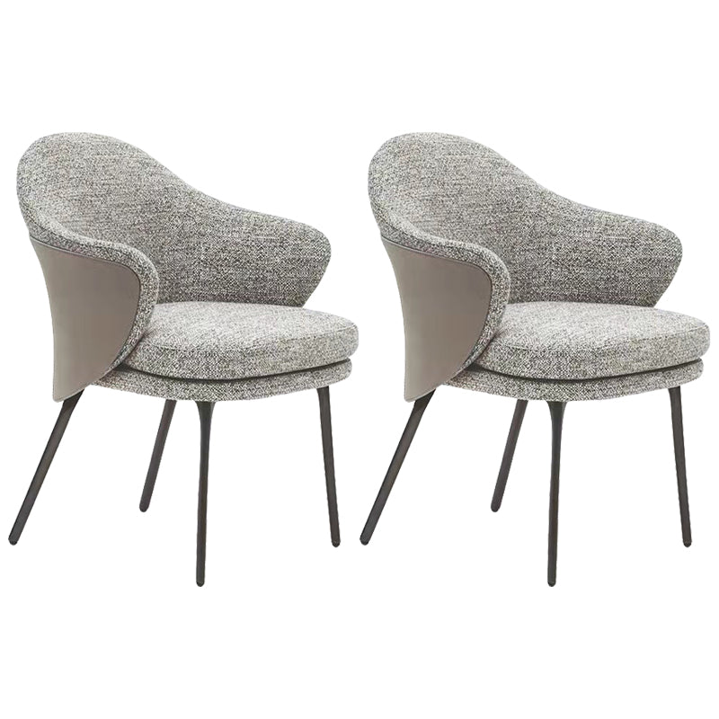 Chaise de salle à manger à la maison de style contemporain chaise de salle à manger en métal avec des jambes noires