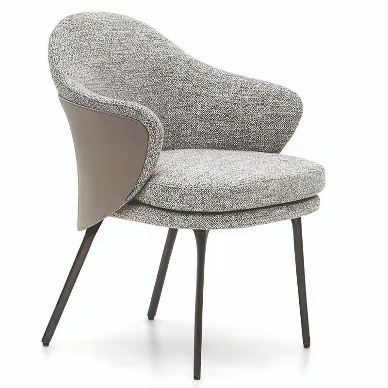 Chaise de salle à manger à la maison de style contemporain chaise de salle à manger en métal avec des jambes noires