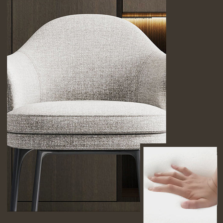 Chaise de salle à manger à la maison de style contemporain chaise de salle à manger en métal avec des jambes noires