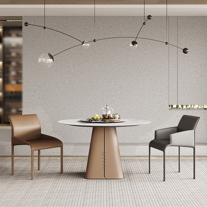 Zeitgenössischer Stil Metal Dining Armstuhl Mattes Finish Square Essstuhl für den Heimgebrauch