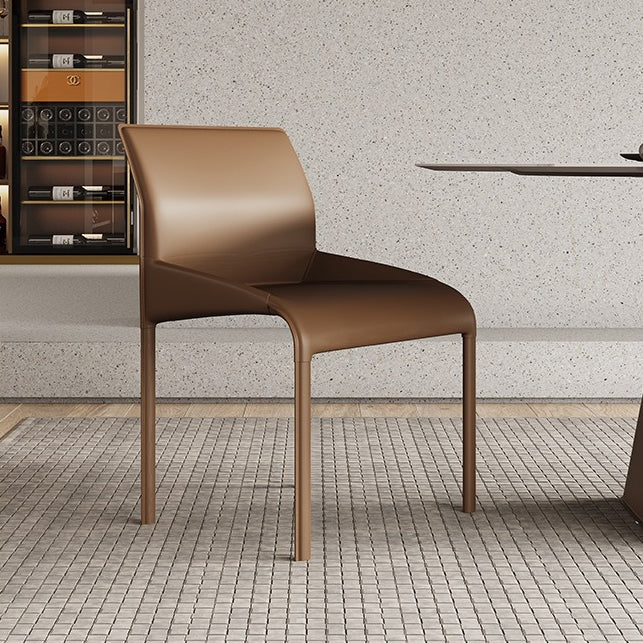 Zeitgenössischer Stil Metal Dining Armstuhl Mattes Finish Square Essstuhl für den Heimgebrauch