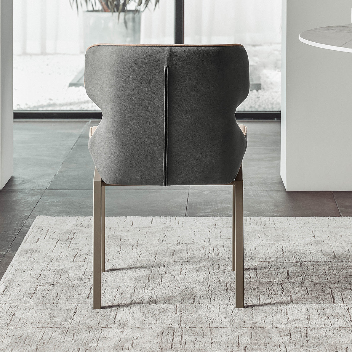 Metal Contemporary Dining Room Side Chair Parsons Matte Finish Dining Chair