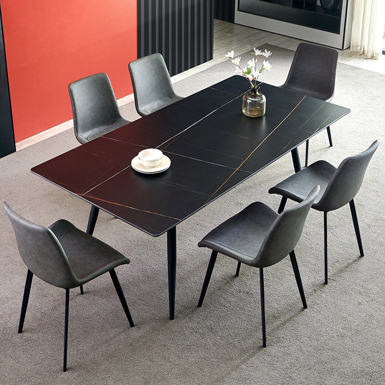 Chaise latéral de salle à manger contemporaine en métal