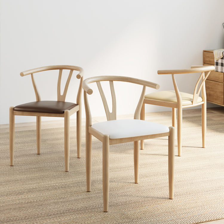 Chaise de salle à manger en métal nordique chaises à manger en cuir pu pour usage domestique