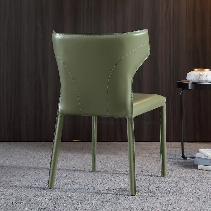 Chaise latéral de restauration de cuisine à wingback contemporaine chaise latérale en métal