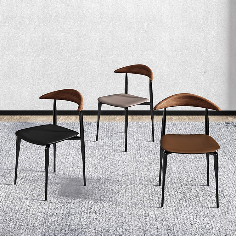 Eigentijdse stijl houten dineren zijkant stoelen koe hoorn zonder stoel voor thuisgebruik