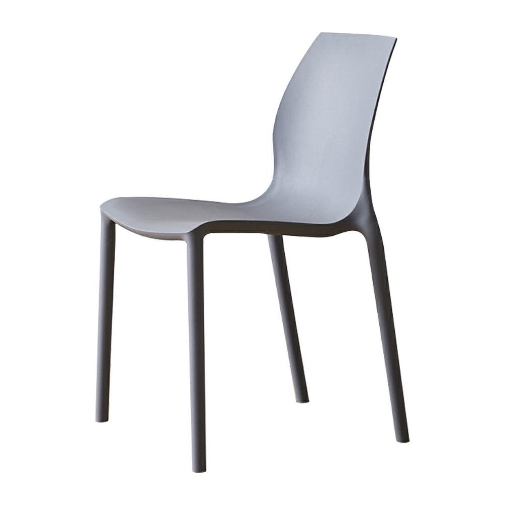 Contemporary Plastic Dining Side Chair Stackable Side Chair Set for Dining Room