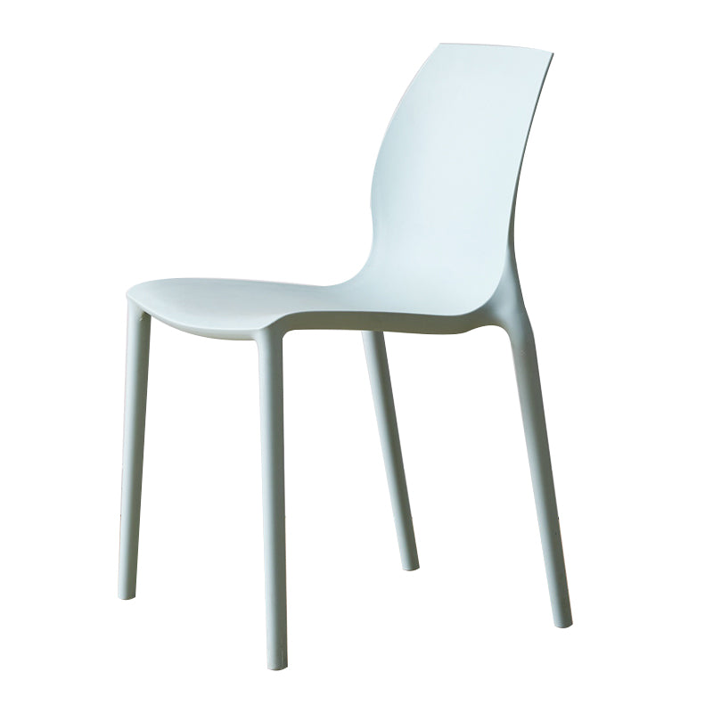 Contemporary Plastic Dining Side Chair Stackable Side Chair Set for Dining Room