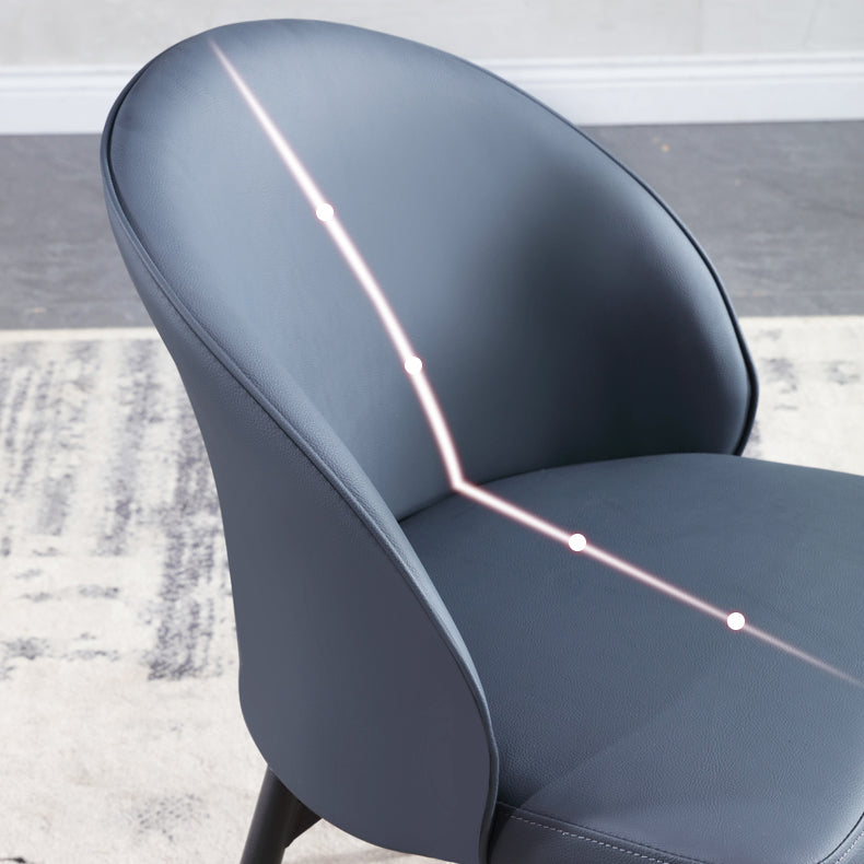 Sedia da interno a base metallica 20 '' sedia in pelle parsons larga per ristorante