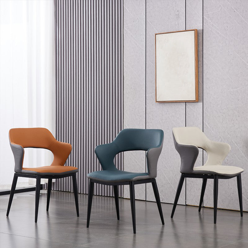 Zeitgenössischer Esstuhl gepolsterte offene Essnamenstuhl für Zuhause