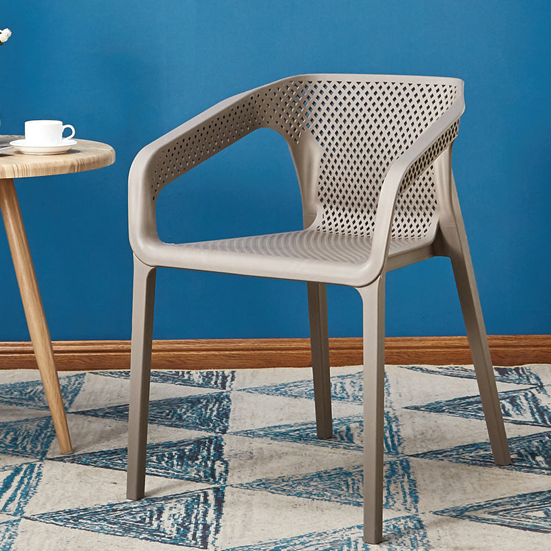 Glamstil 20 '' Weit plastischer Seitenstuhl fester Rückenstuhl mit 4 Beinen für den Heimgebrauch