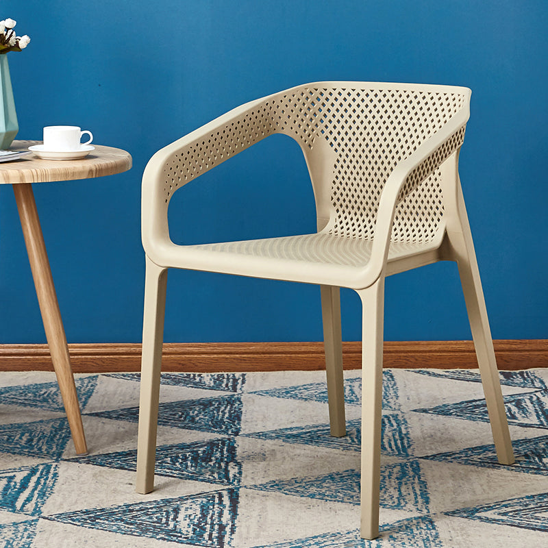 Glamstil 20 '' Weit plastischer Seitenstuhl fester Rückenstuhl mit 4 Beinen für den Heimgebrauch