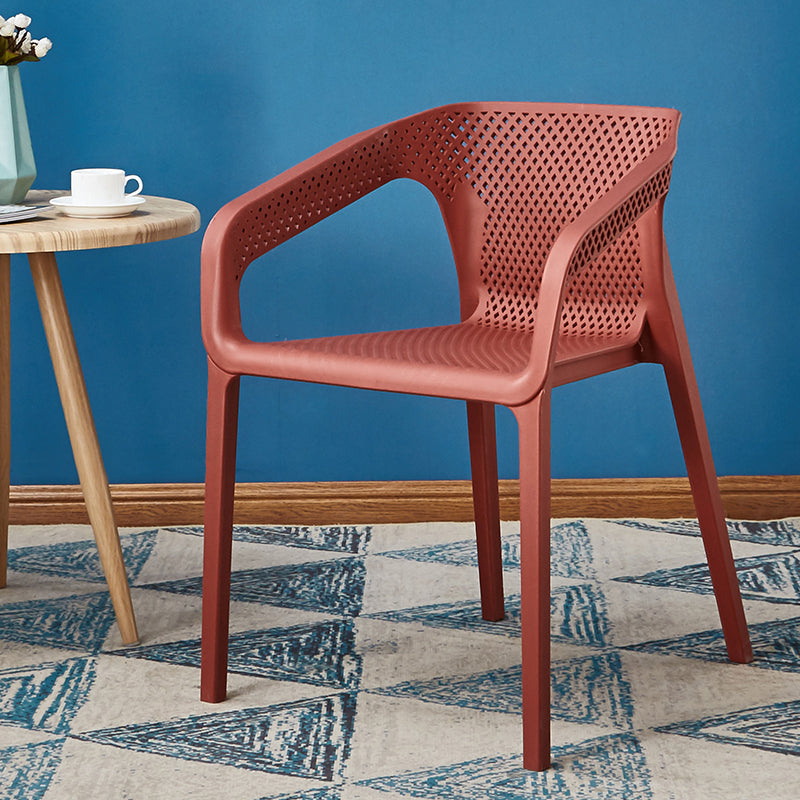 Glamstil 20 '' Weit plastischer Seitenstuhl fester Rückenstuhl mit 4 Beinen für den Heimgebrauch