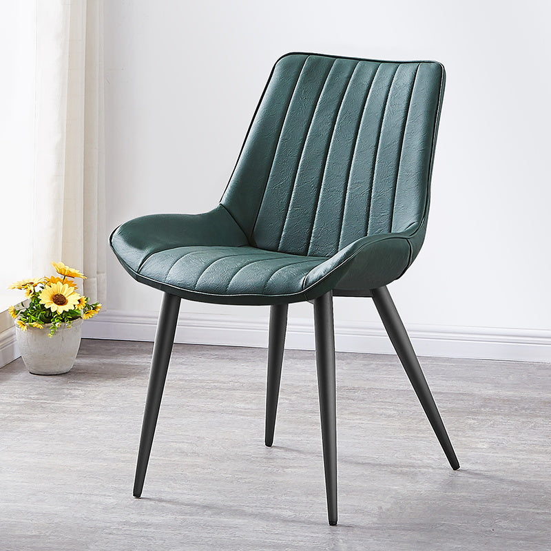 Sedia da pranzo in stile glam sedia wingback parsons sedia con 4 gambe in metallo per uso domestico