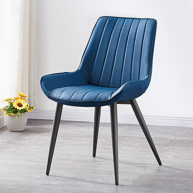 Sedia da pranzo in stile glam sedia wingback parsons sedia con 4 gambe in metallo per uso domestico