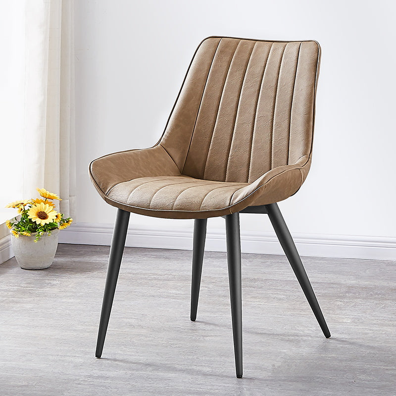 Sedia da pranzo in stile glam sedia wingback parsons sedia con 4 gambe in metallo per uso domestico