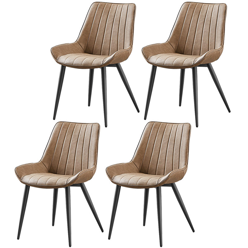 Sedia da pranzo in stile glam sedia wingback parsons sedia con 4 gambe in metallo per uso domestico