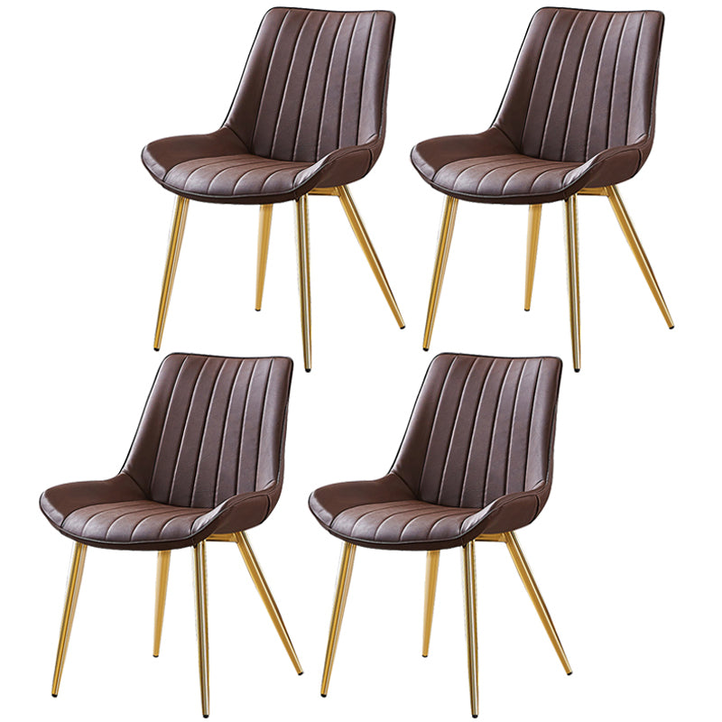 Sedia da pranzo in stile glam sedia wingback parsons sedia con 4 gambe in metallo per uso domestico