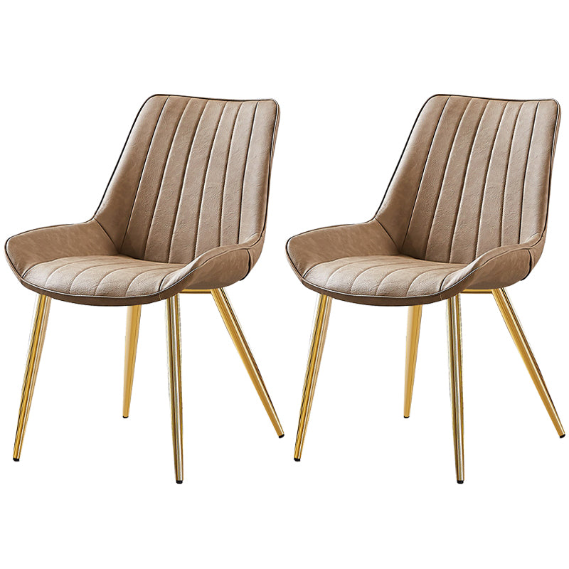 Sedia da pranzo in stile glam sedia wingback parsons sedia con 4 gambe in metallo per uso domestico