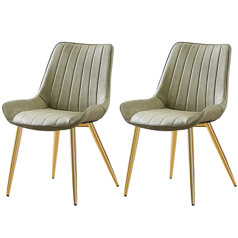 Sedia da pranzo in stile glam sedia wingback parsons sedia con 4 gambe in metallo per uso domestico