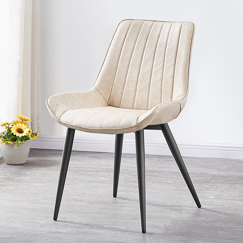 Sedia da pranzo in stile glam sedia wingback parsons sedia con 4 gambe in metallo per uso domestico