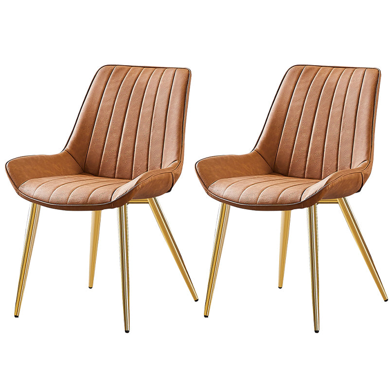 Sedia da pranzo in stile glam sedia wingback parsons sedia con 4 gambe in metallo per uso domestico