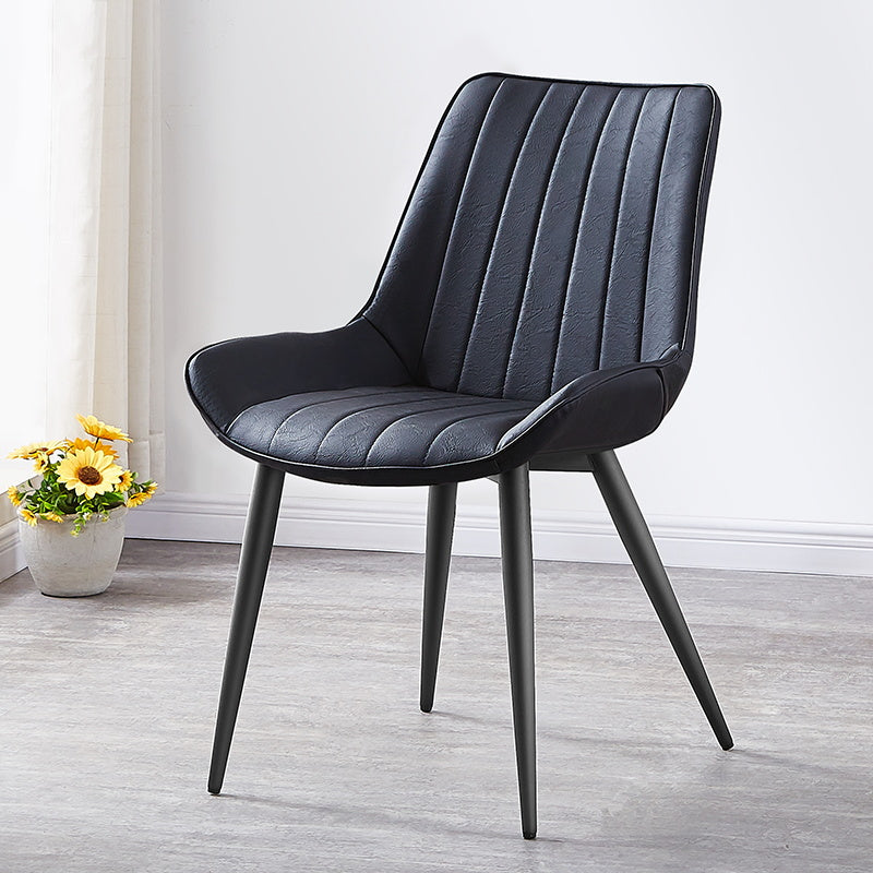 Sedia da pranzo in stile glam sedia wingback parsons sedia con 4 gambe in metallo per uso domestico