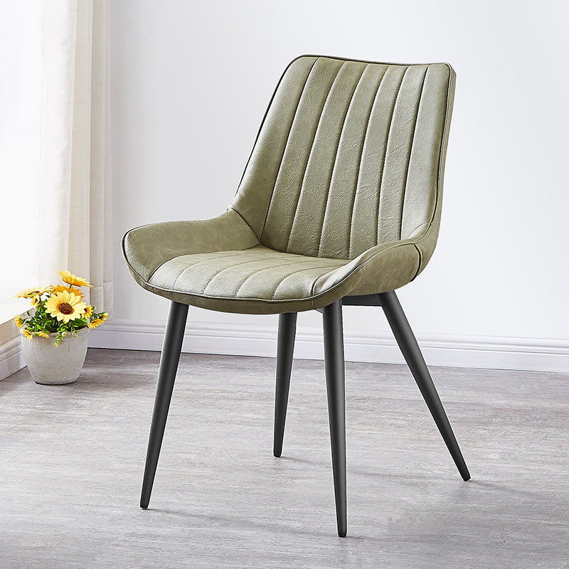 Sedia da pranzo in stile glam sedia wingback parsons sedia con 4 gambe in metallo per uso domestico