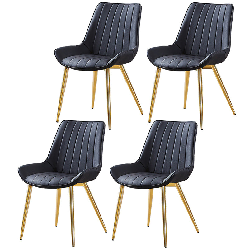 Sedia da pranzo in stile glam sedia wingback parsons sedia con 4 gambe in metallo per uso domestico