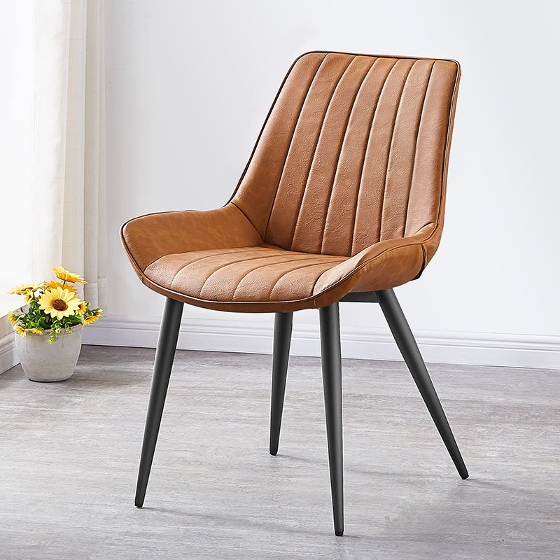 Sedia da pranzo in stile glam sedia wingback parsons sedia con 4 gambe in metallo per uso domestico