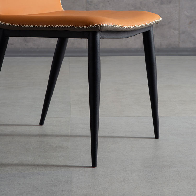 Sedia per sala da pranzo contemporanea in metallo sedia a wingback della finitura metallica