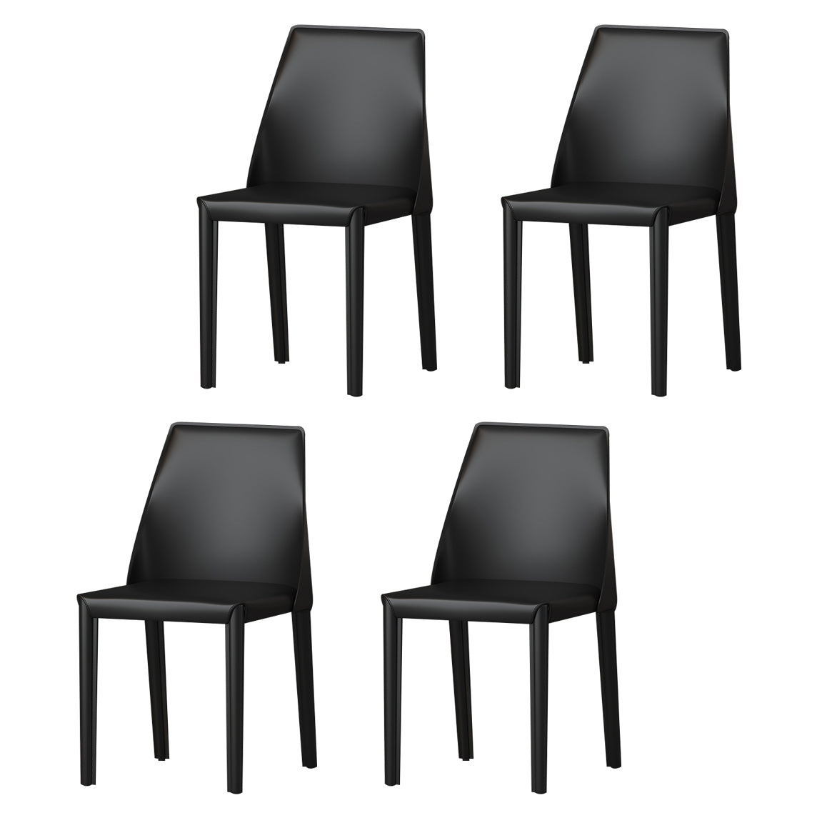 Modern Style Leather Dining Chair Matte Color Kitchen Side Parsons Chair