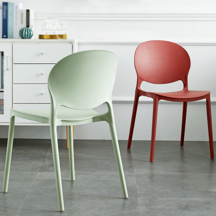 Sedia da sala da pranzo contemporanea in plastica aperta sedia laterale impilabile