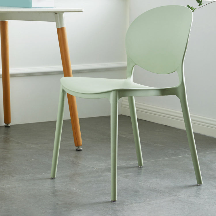 Sedia da sala da pranzo contemporanea in plastica aperta sedia laterale impilabile