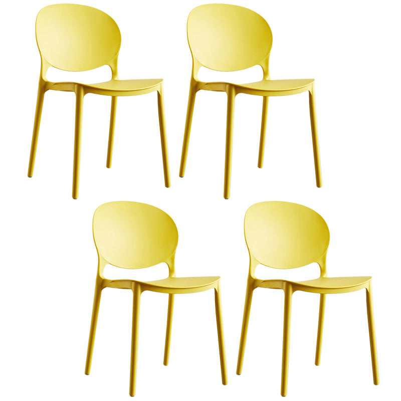 Sedia da sala da pranzo contemporanea in plastica aperta sedia laterale impilabile