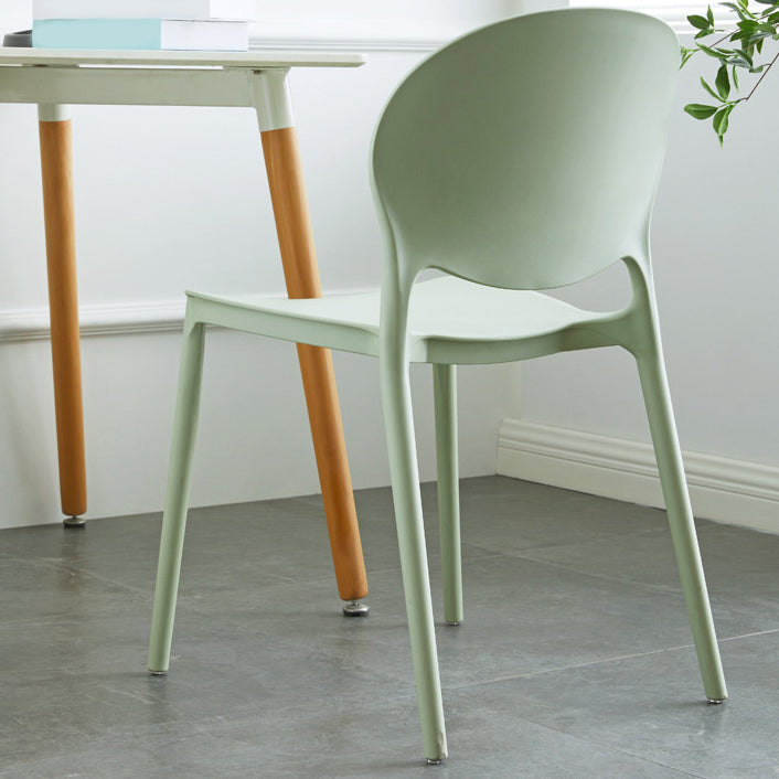 Sedia da sala da pranzo contemporanea in plastica aperta sedia laterale impilabile