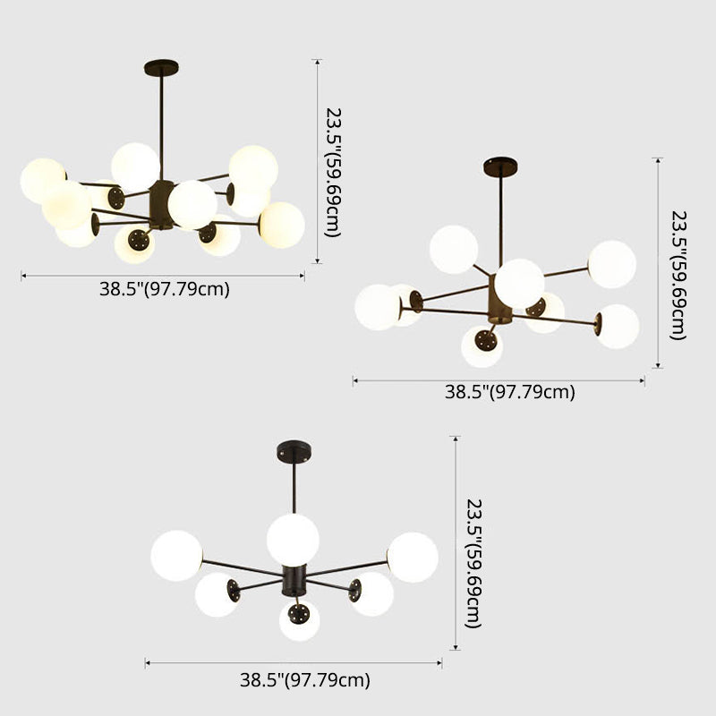 Lampada lampadina a globo Illuminazione a sospensione moderna in vetro bianco per il ristorante