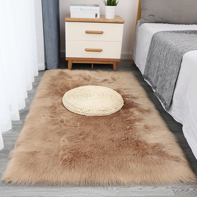 Comfort Simple Area Rug Shag Plain Indoor Carpet Polypropylene Washable Rug for Home Decoration