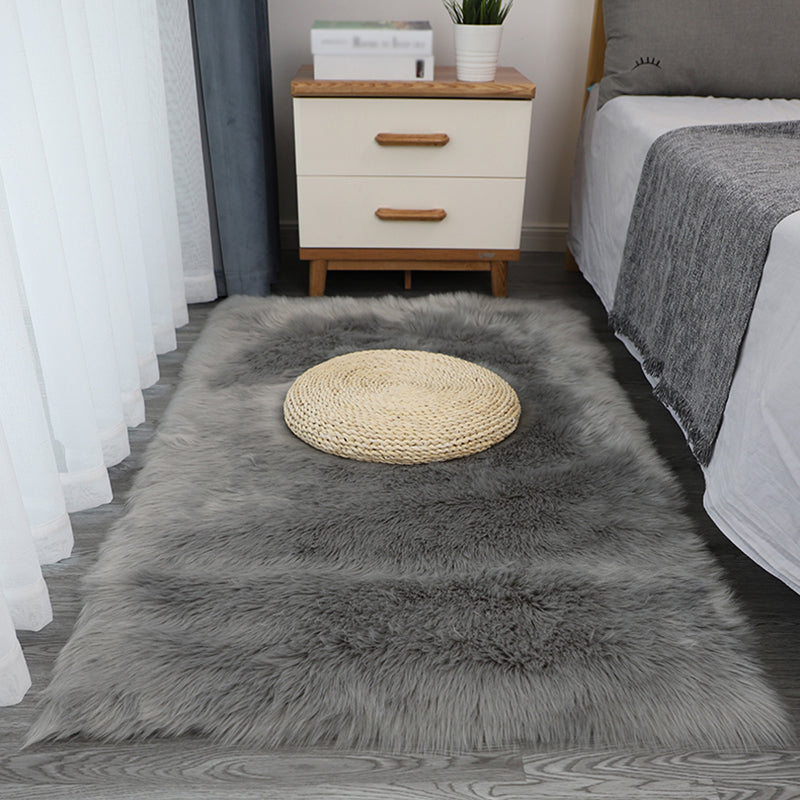 Comfort Simple Area Rug Shag Plain Indoor Carpet Polypropylene Washable Rug for Home Decoration