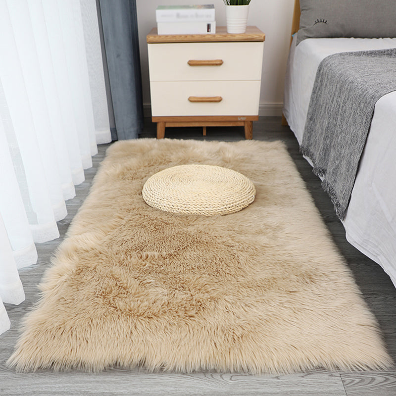 Comfort Simple Area Rug Shag Plain Indoor Carpet Polypropylene Washable Rug for Home Decoration