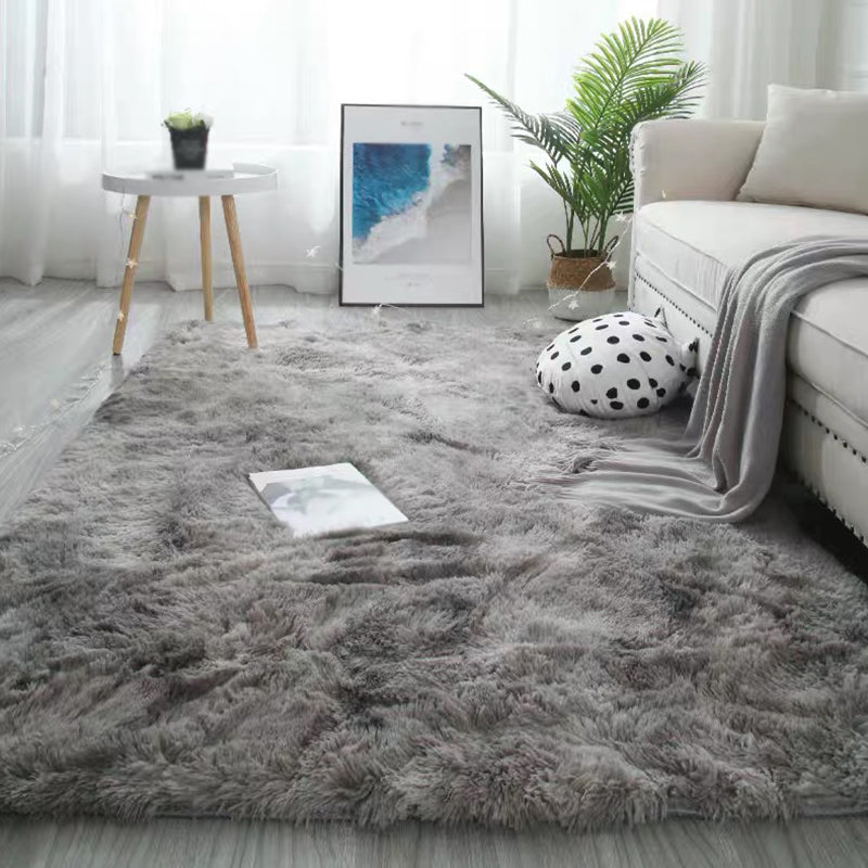 Colorful Tie Dye Printed Rug Modern Polyester Carpet Shag Anti-Slip Backing Rug for Living Room