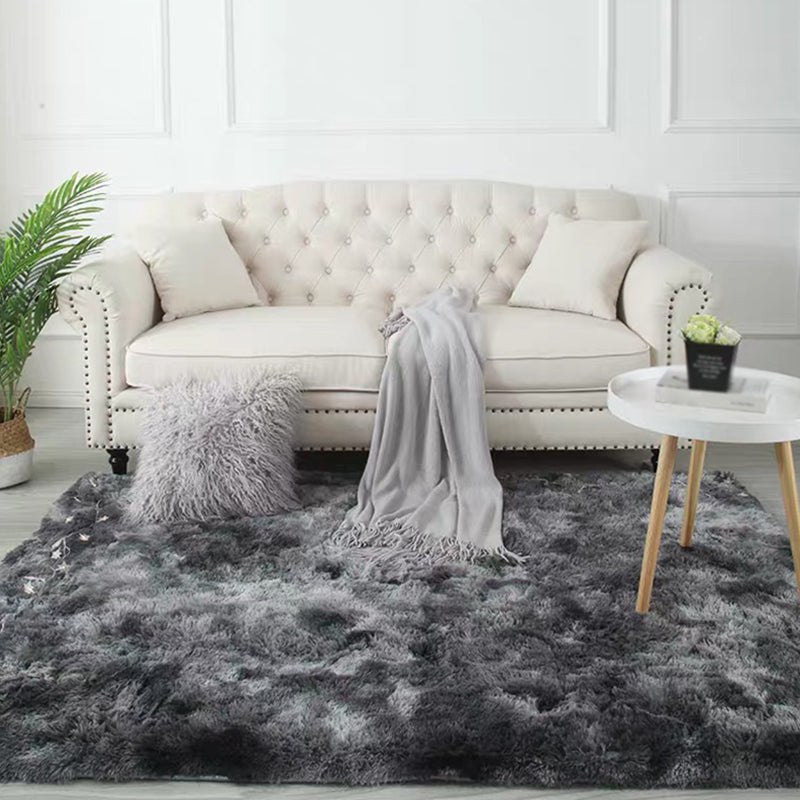 Colorful Tie Dye Printed Rug Modern Polyester Carpet Shag Anti-Slip Backing Rug for Living Room