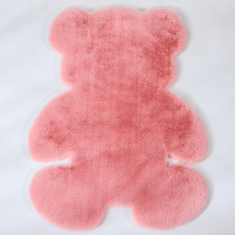 Lovely Bear shaped Rug Funky Solid Shag Carpet Polypropylene Washable Carpet for Home Decoration