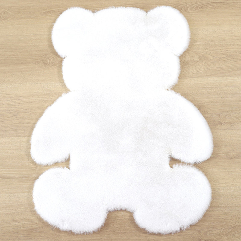 Lovely Bear shaped Rug Funky Solid Shag Carpet Polypropylene Washable Carpet for Home Decoration