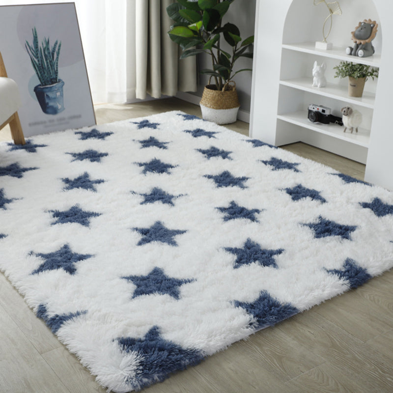 Individuality Geometry Printed Rug Modern Shag Area Carpet Non-Slip Backing Carpet for Home Decor