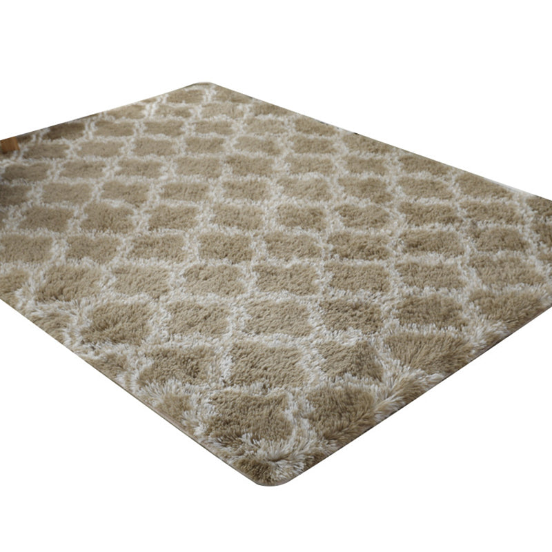 Individuality Geometry Printed Rug Modern Shag Area Carpet Non-Slip Backing Carpet for Home Decor