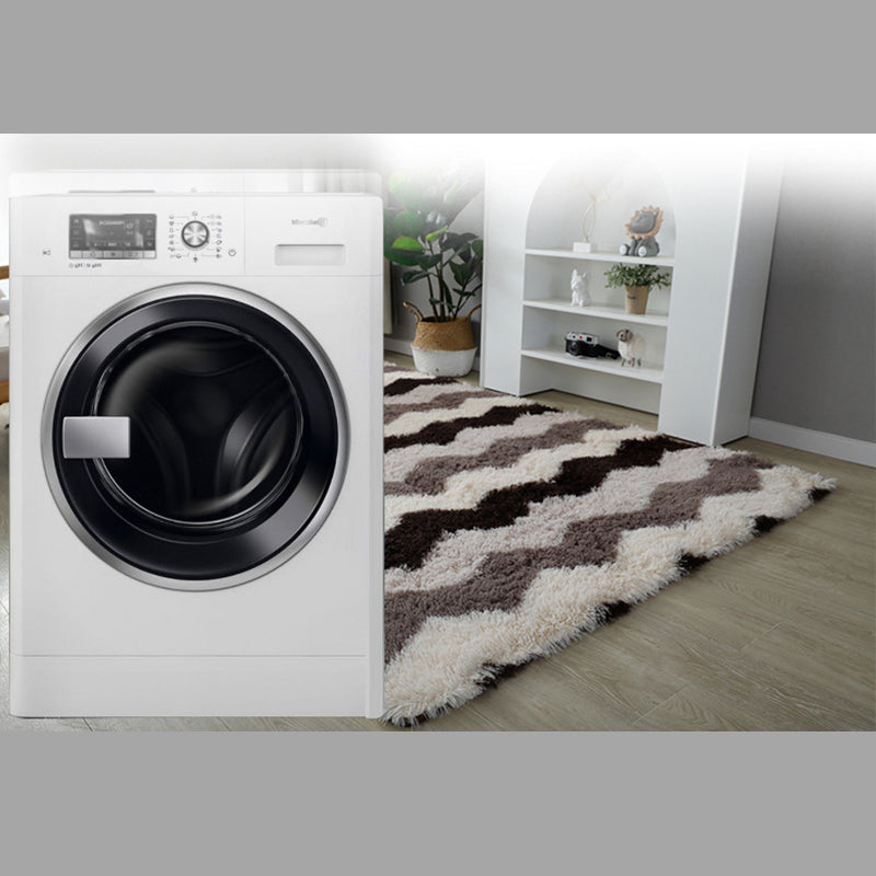 Individuality Geometry Printed Rug Modern Shag Area Carpet Non-Slip Backing Carpet for Home Decor