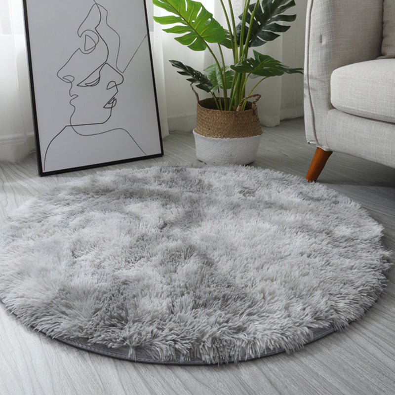 Funky Tie Dye Printed Rug Comfort Shag Area Rug Polyester Anti-Slip Backing Carpet for Home Decor