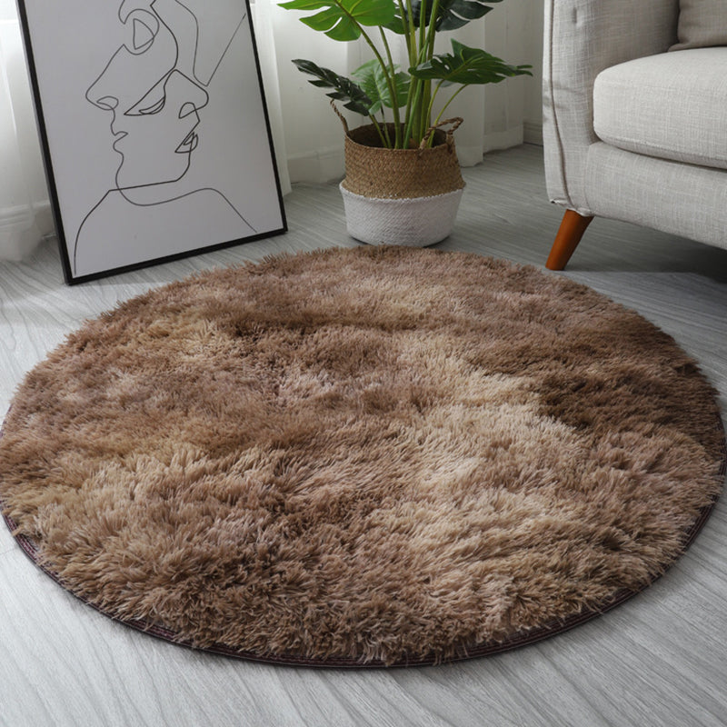 Funky Tie Dye Printed Rug Comfort Shag Area Rug Polyester Anti-Slip Backing Carpet for Home Decor