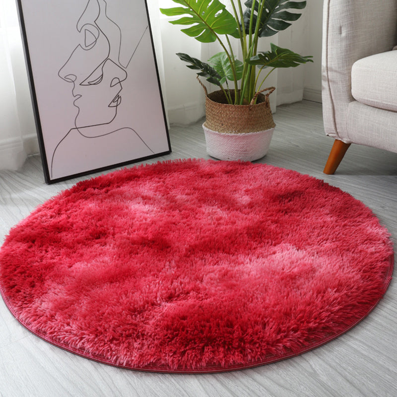 Funky Tie Dye Printed Rug Comfort Shag Area Rug Polyester Anti-Slip Backing Carpet for Home Decor